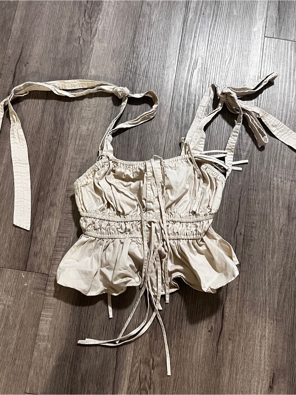 White Tie-Up Blouse by En Saison